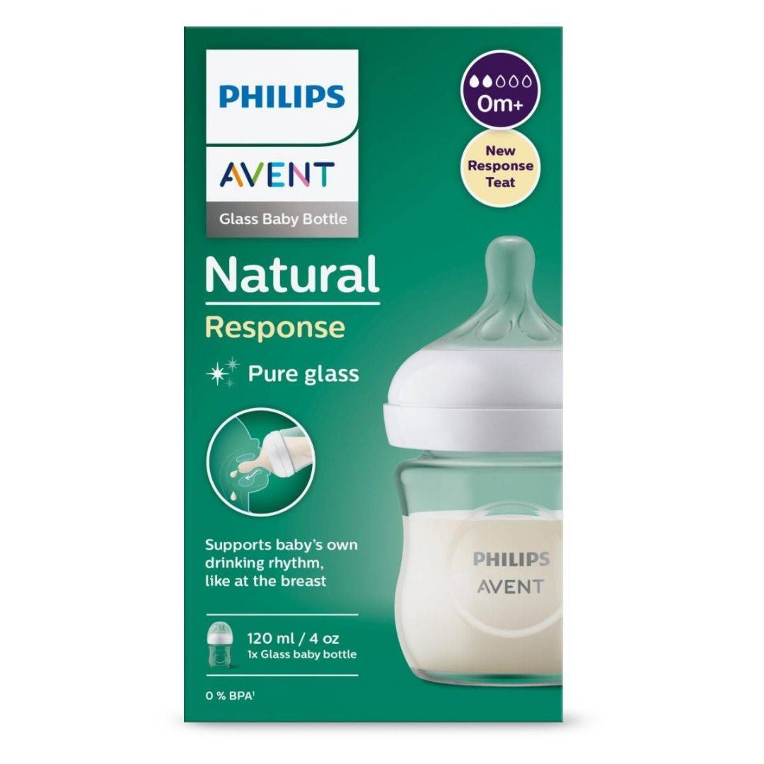 Philips AVENT® Steklena steklenička s cucljem Natural Response 120ml Philips AVENT