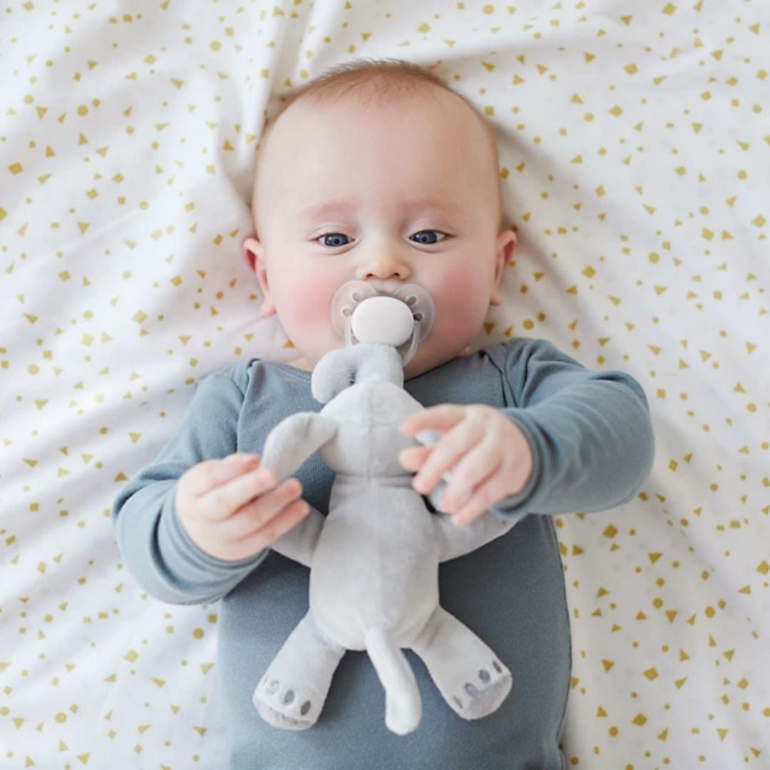 Philips AVENT® Tolažilna duda iz silikona s pliš igračo Slon Soft Snuggle Philips AVENT