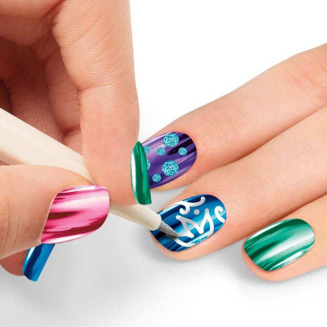 CrazArt® Set izdelovalec nohtov Nail Art Metalic Rainbow CrazArt