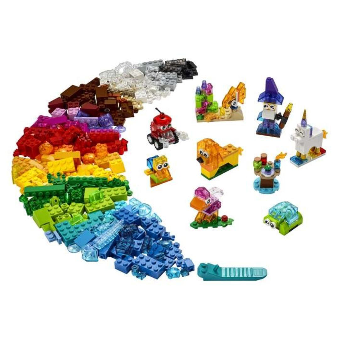 Lego® CLASSIC Ustvarjalne prosojne kocke Lego