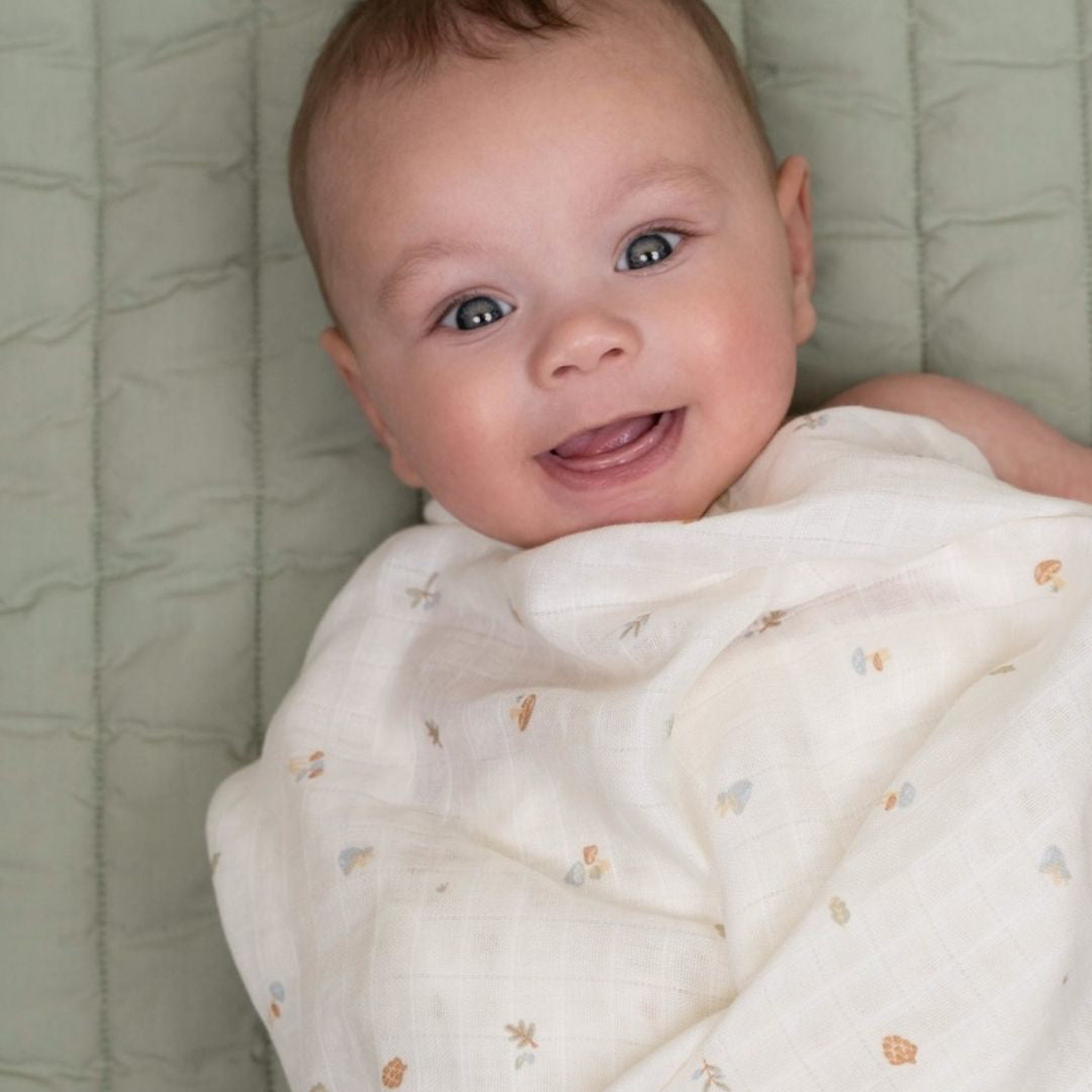 Little Dutch® Komplet 2 tetra pleničk Forest Treasures/Sage 70x70 Little Dutch