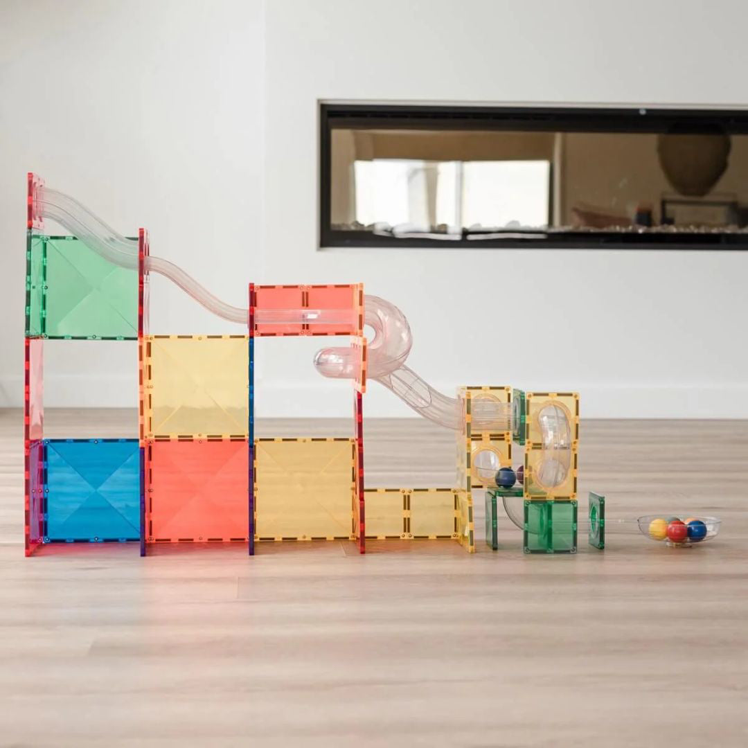 Connetix® Magnetne ploščice Rainbow Ball Run Expansion Pack 66-delni Connetix