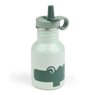 Done by Deer® Gourde en acier avec paille Croco Green 350 ml