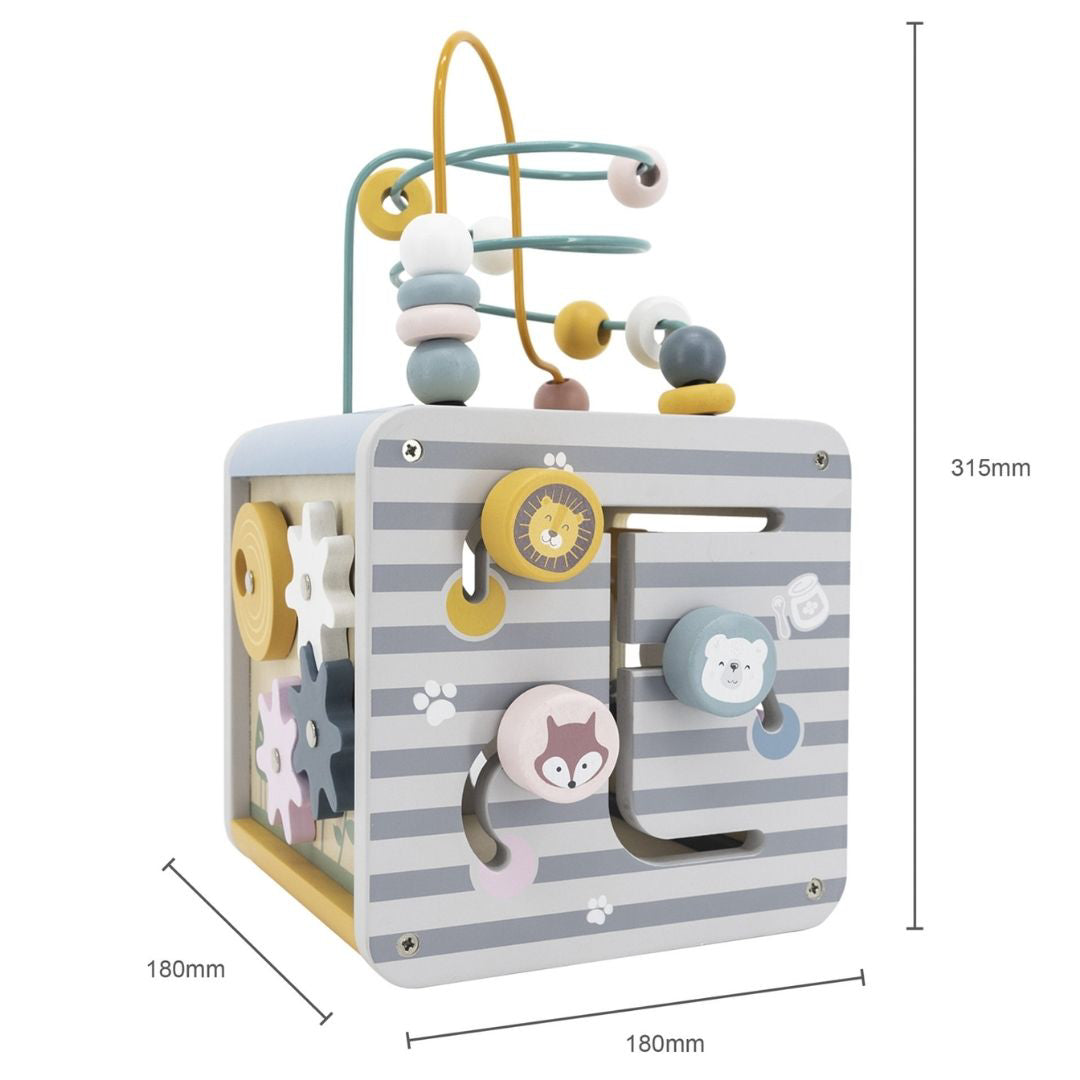 PolarB® Lesena aktivnostna kocka 5v1 PolarB