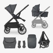 KikkaBoo® Otroški voziček s košaro 2v1 Naya Grey KikkaBoo