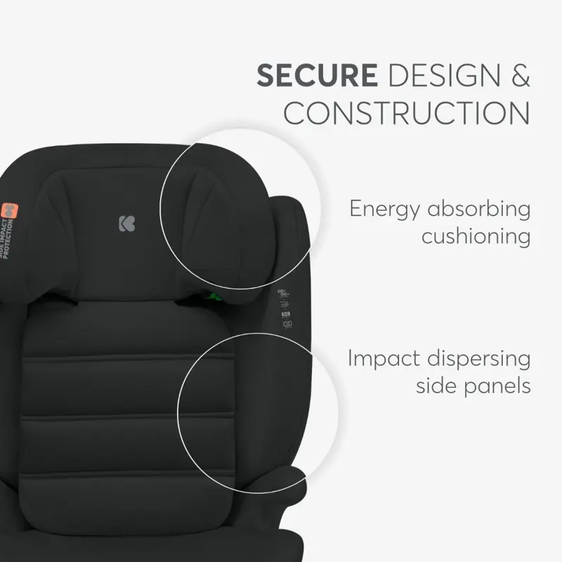 KikkaBoo® Otroški avtosedež i-Track i-SIZE (100-150 cm) Black KikkaBoo