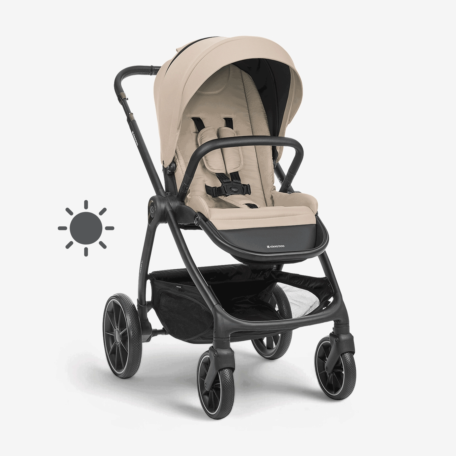 KikkaBoo® Otroški voziček s košaro 3v1 Modena Beige KikkaBoo