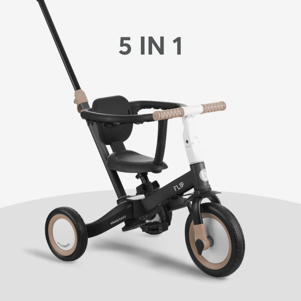 KikkaBoo® Otroški tricikel 5in1 Flip Beige KikkaBoo