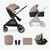 KikkaBoo® Otroški voziček s košaro 3v1 Ava Beige