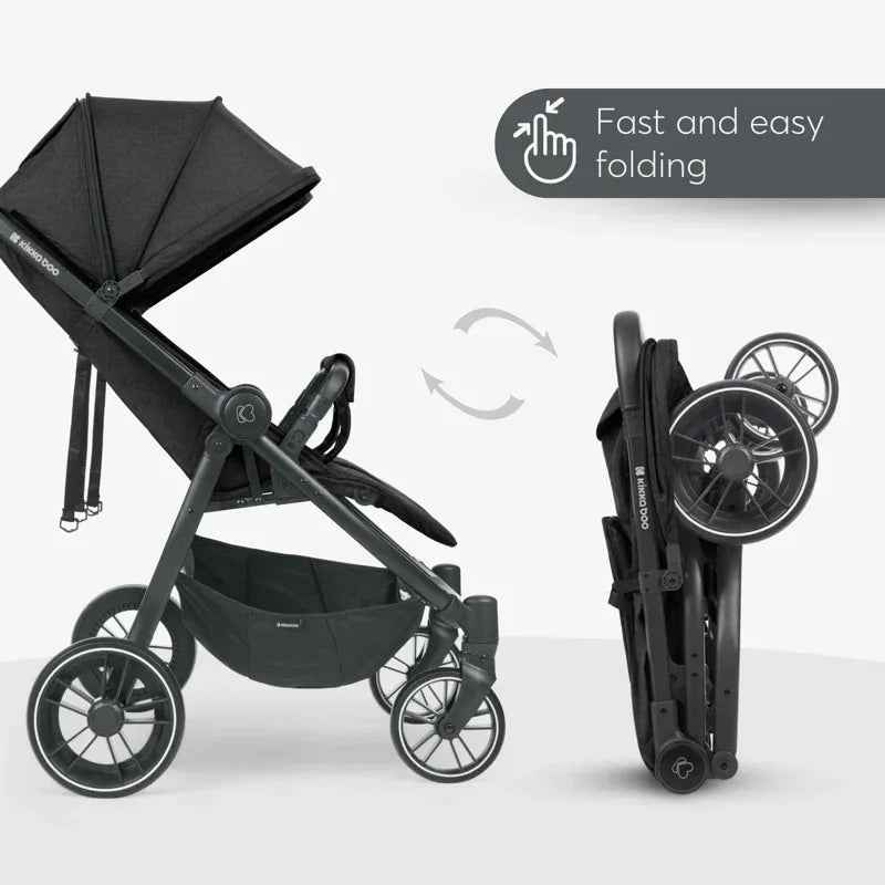 cybex agis m air 4 KikkaBoo® Twin stroller Happy 2 Light Grey