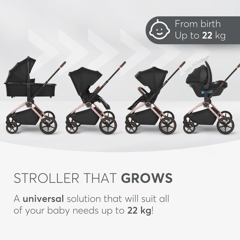 KikkaBoo® Otroški voziček s košaro 2v1 Kara Grey KikkaBoo