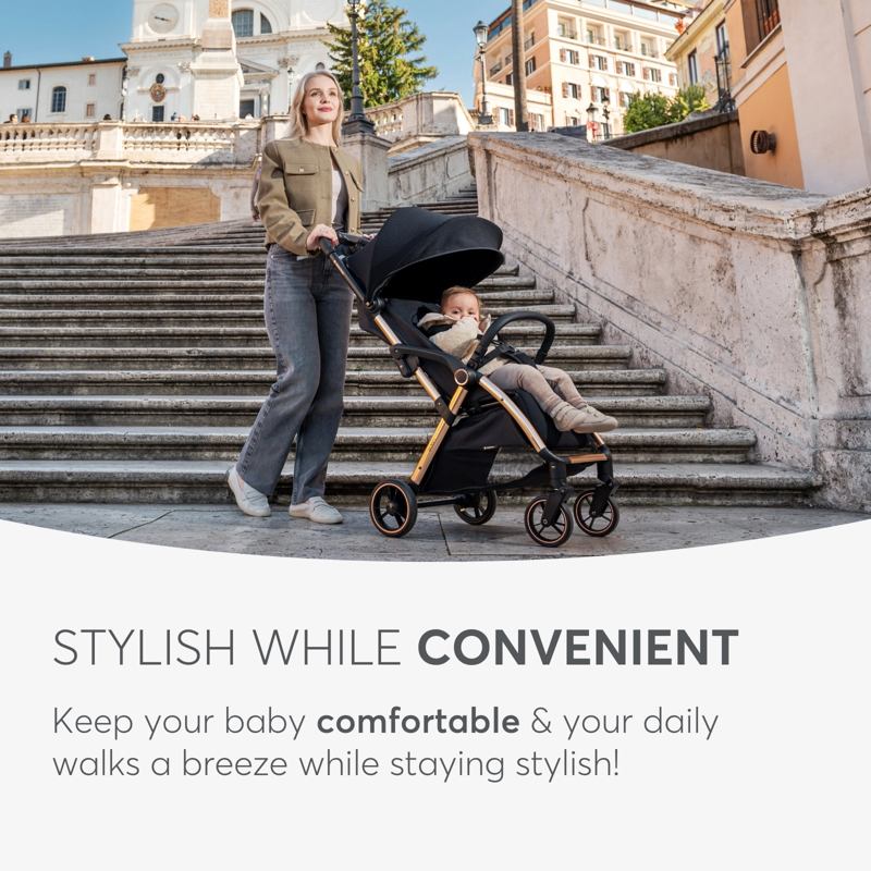 KikkaBoo® Otroški voziček Eden Black KikkaBoo