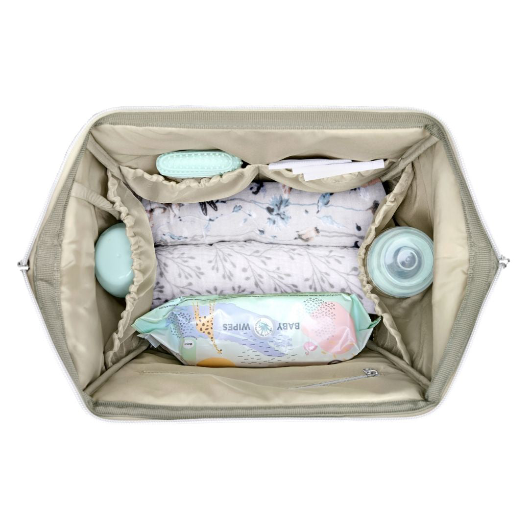 KikkaBoo® Previjalni nahrbtnik Siena Luxe Secret Garden Beige KikkaBoo