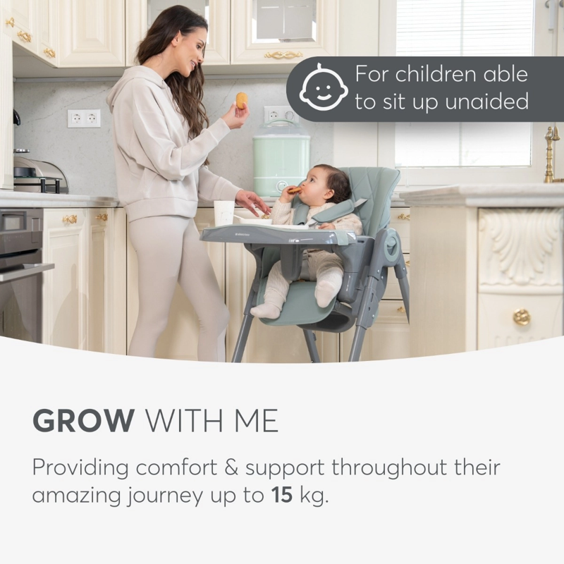 KikkaBoo® Otroški stol za hranjenje Comfy+ Pink KikkaBoo