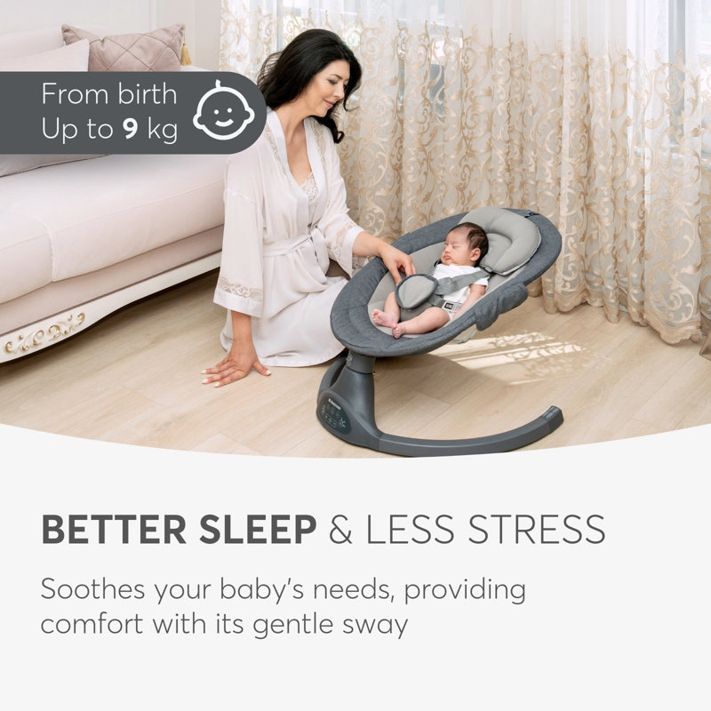 KikkaBoo® Električni gugalnik Codie Dark Grey 2025 KikkaBoo