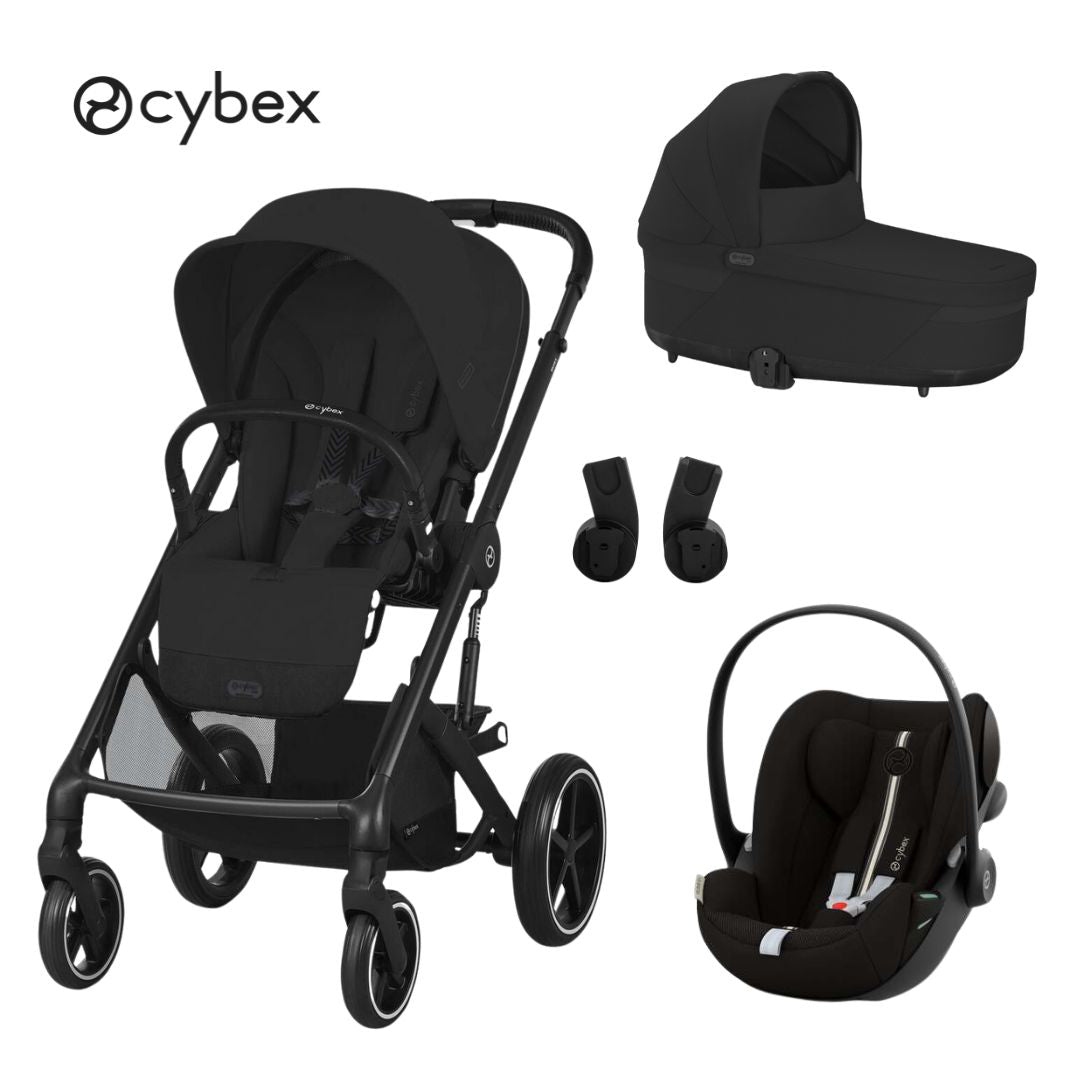Cybex® Otroški voziček 3v1 Balios S Lux + Avtosedež Cloud G Moon Black Cybex