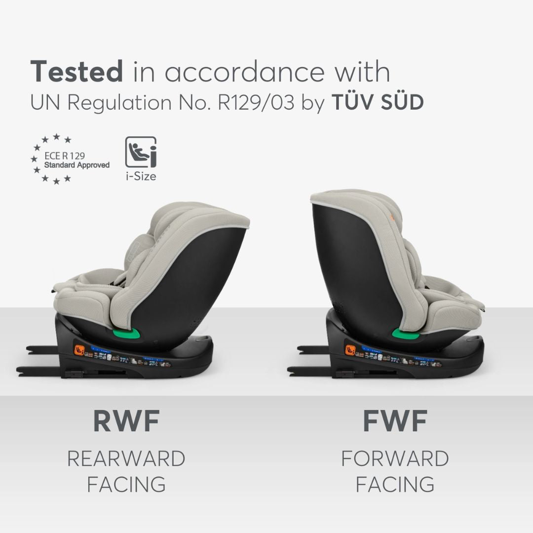 KikkaBoo® Otroški avtosedež 360 i-Round i-SIZE (40-150 cm) Light Grey KikkaBoo