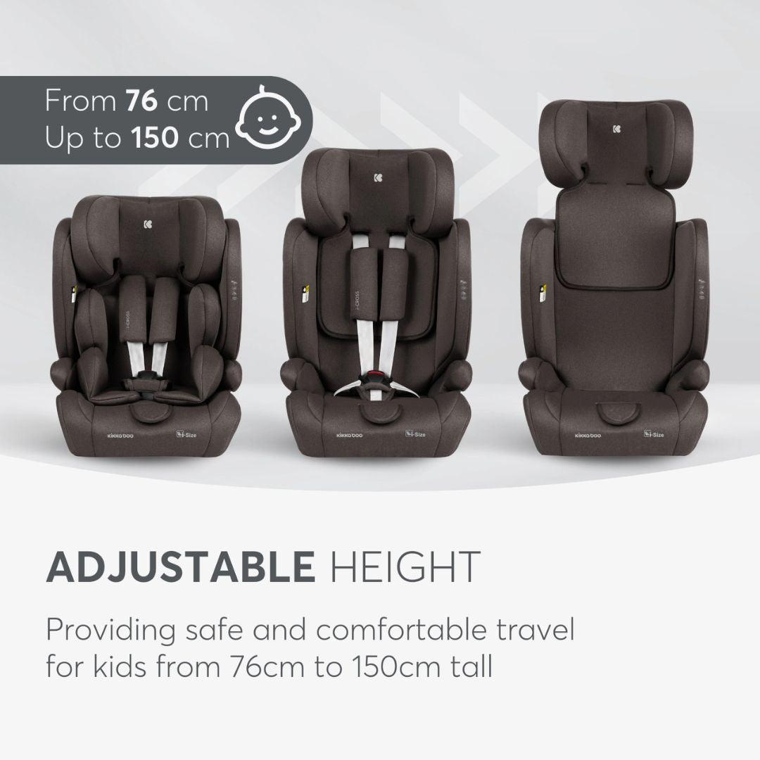 KikkaBoo® Otroški avtosedež i-Cross i-SIZE (76-150 cm) Brown KikkaBoo