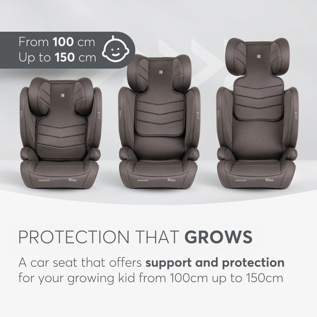 KikkaBoo® Otroški avtosedež i-Stand i-SIZE (100-150 cm) Brown KikkaBoo