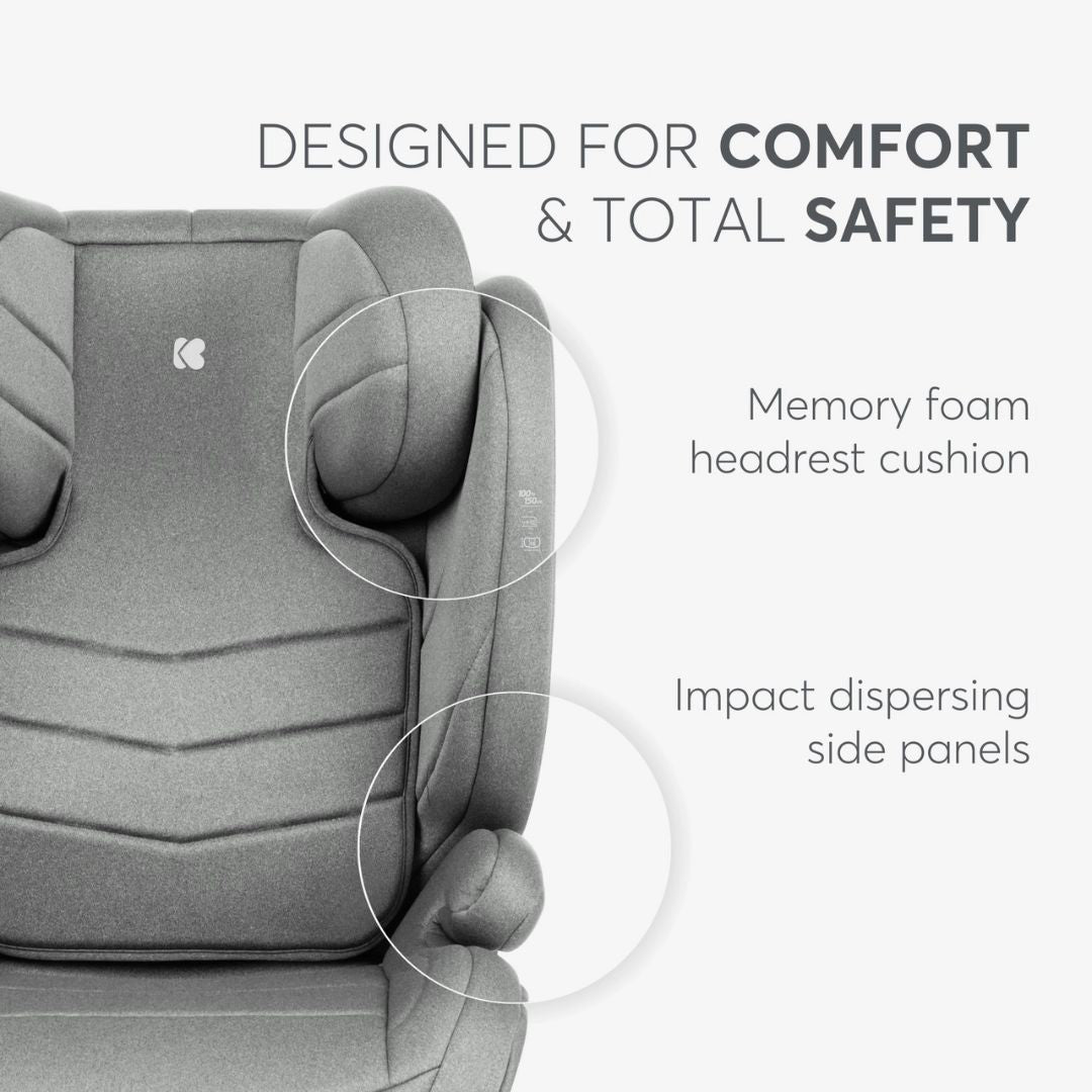 KikkaBoo® Otroški avtosedež i-Stand i-SIZE (100-150 cm) Light Grey KikkaBoo