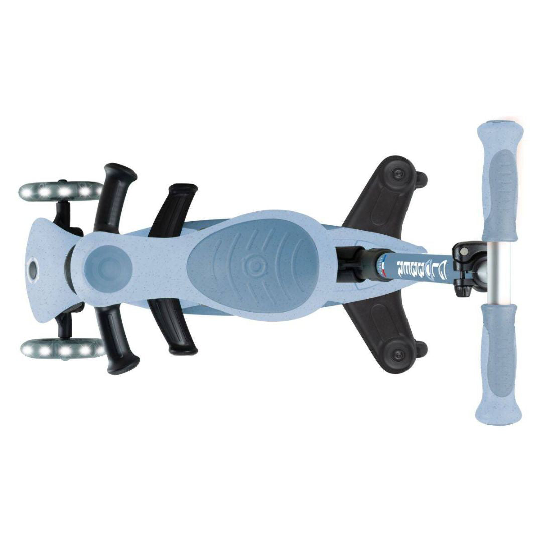 Globber® Zložljivi otroški skiro GO UP deluxe 360° s svetlečimi kolesi Blueberry Globber
