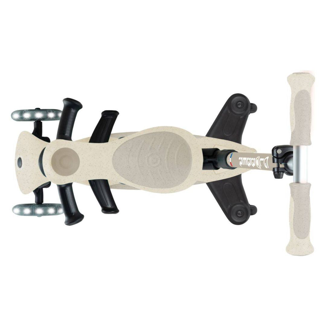 Globber® Zložljivi otroški skiro GO UP deluxe 360° s svetlečimi kolesi Taupe Globber