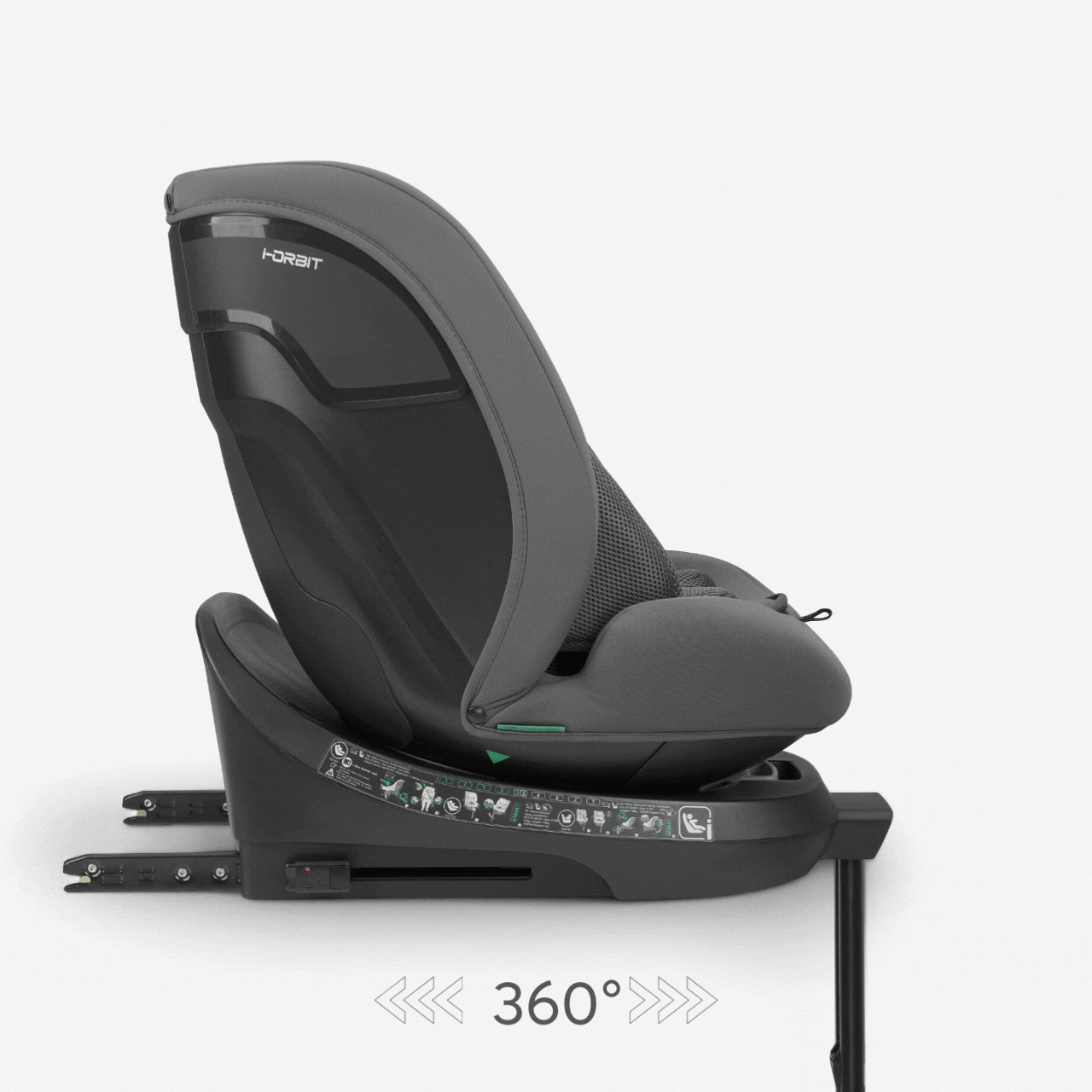 KikkaBoo® Otroški avtosedež 360° i-Orbit i-SIZE (40-150 cm) Dark Grey 2025 KikkaBoo