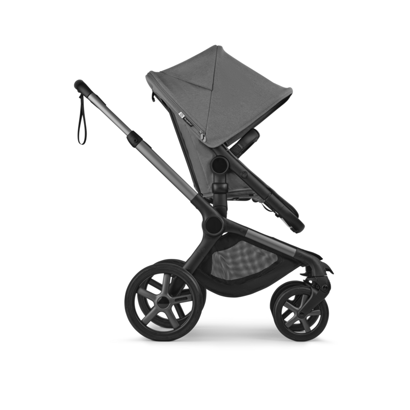 Bugaboo® Otroški voziček 2v1 FOX 5 Renew Complete Black/Moon Grey - Moon Grey Bugaboo