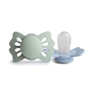 Frigg® Ciuccio simmetrico in silicone Lucky Sage/Powder Blue (0-6m)
