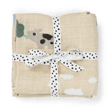 Done by Deer® Set 2 mussole Tiny Farm Sand 70x70