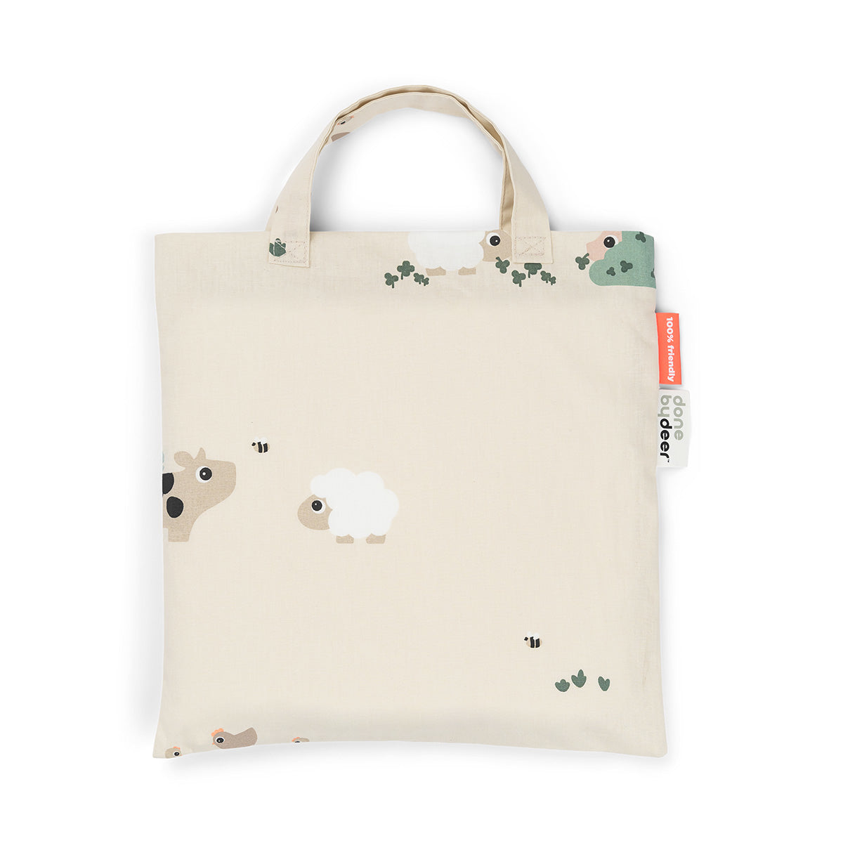 Done by Deer® Otroška posteljnina Tiny Farm Sand 100x140 Done by Deer