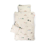 Done by Deer® Dječja posteljina Tiny Farm Sand 100x140