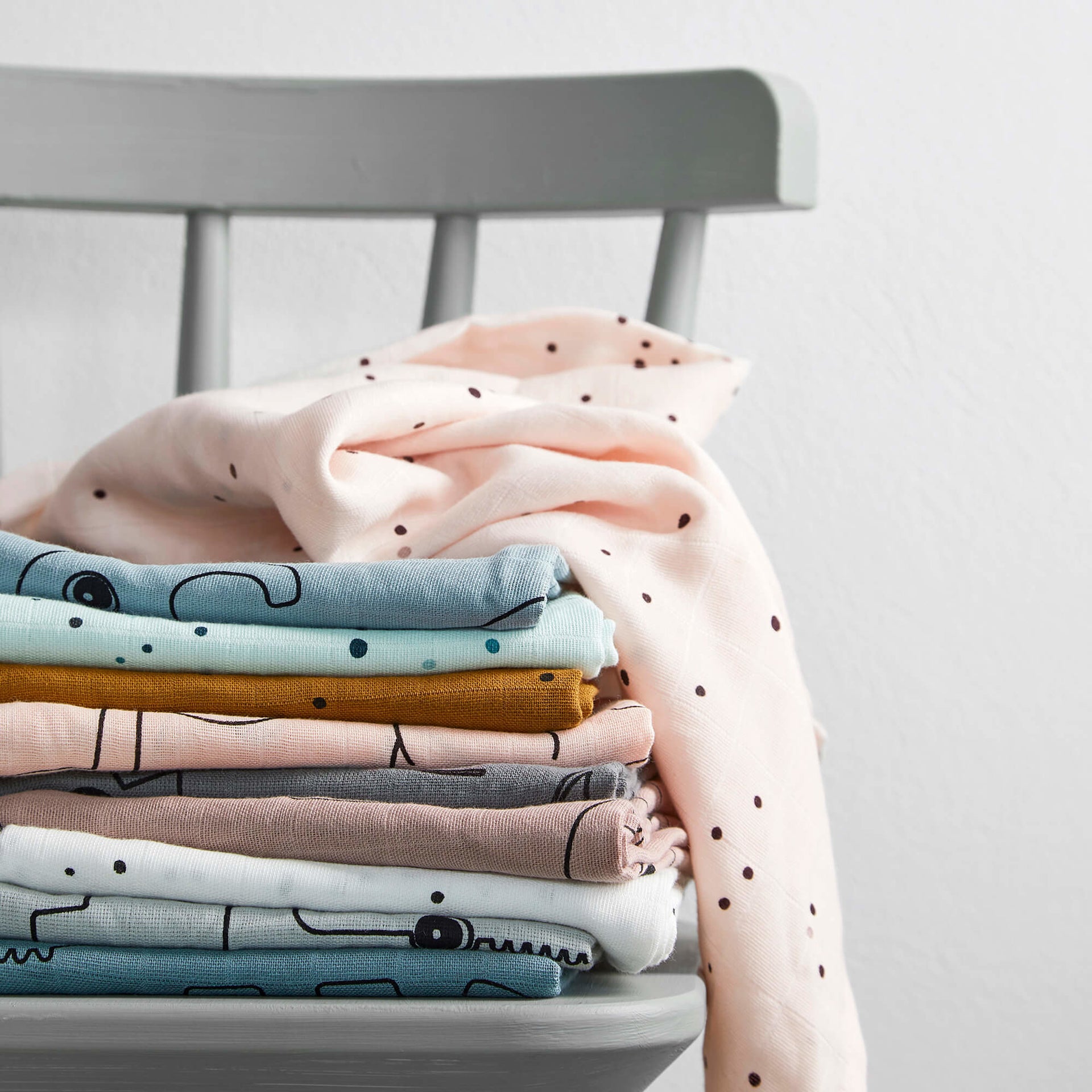 Done by Deer® Komplet tetra pleničk Contour Grey 70x70 Done by Deer