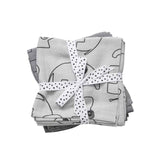 Done by Deer® Ensemble de langes d'emmaillotage Contour Grey 120x120