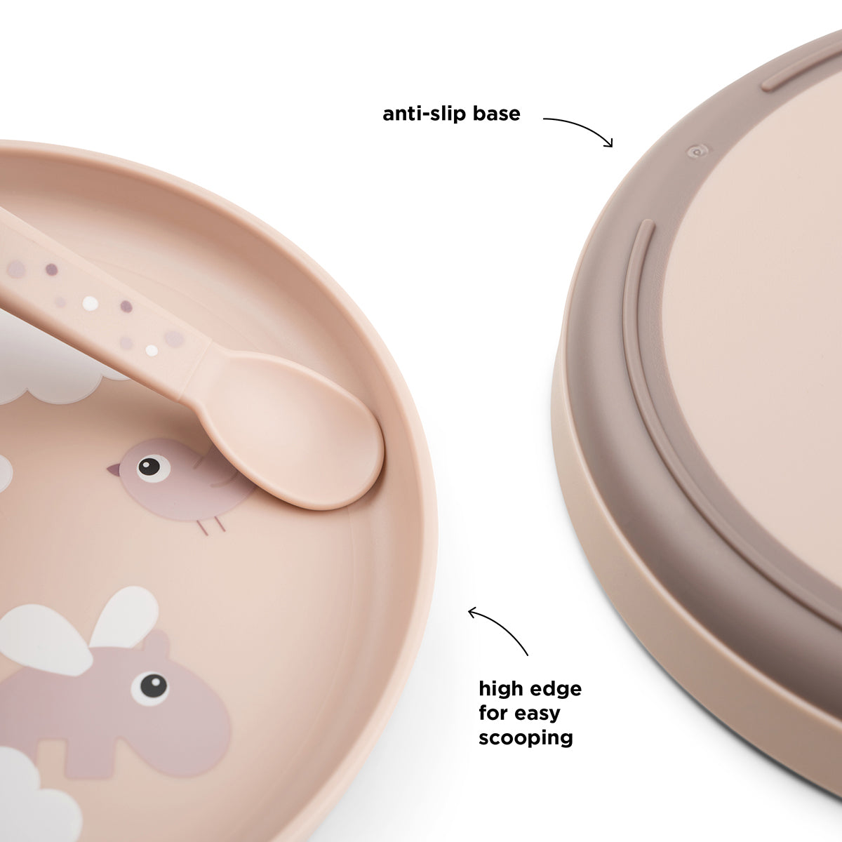 Done by Deer® Otroški krožnik Foodie Happy Clouds Powder Done by Deer