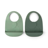 Done by Deer® Set 2  bavaglini in silicone Peekaboo Green
