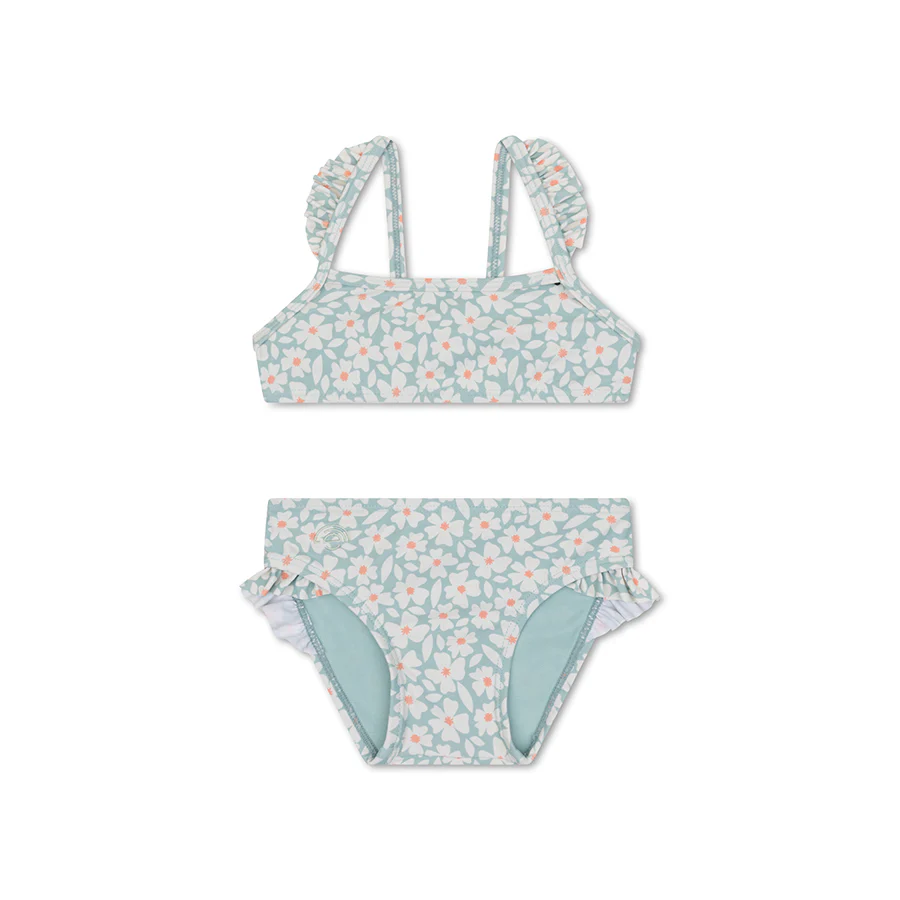 Swim Essentials® Otroške bikini kopalke Green Flowers Swim Essentials