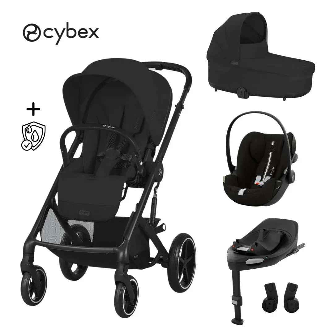 cybex sirona s stroller compatibility Cybex® 4in1 Stroller Balios S Lux + Carry Cot + Cloud G Car Seat + Base G Moon Black (+ Rain cover)