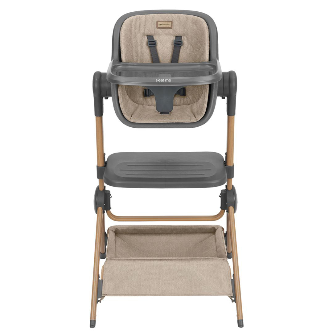 KikkaBoo® Obposteljna posteljica in stolček za hranjenje 2v1 Sleat Me Beige KikkaBoo