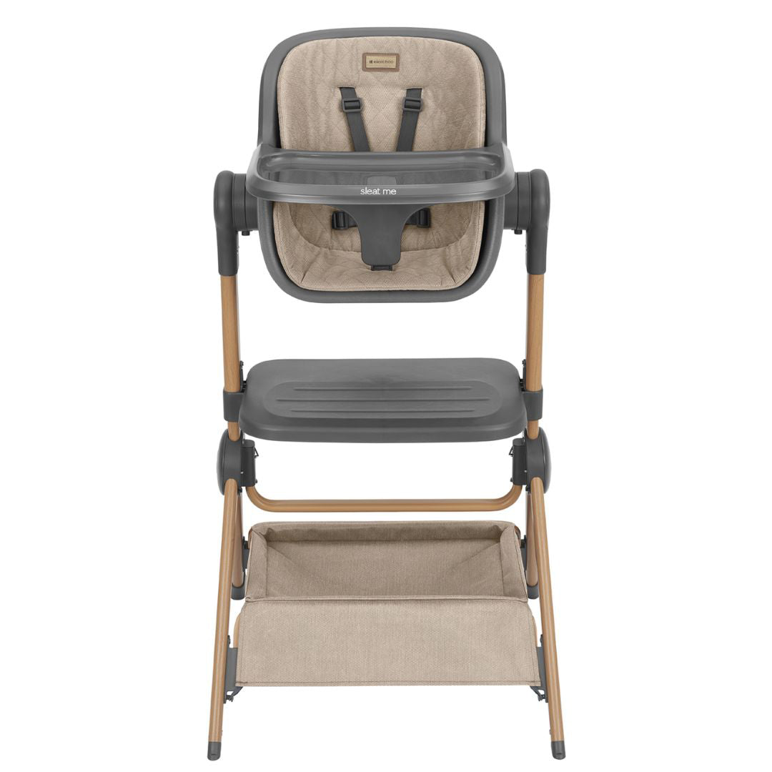 KikkaBoo® Obposteljna posteljica in stolček za hranjenje 2v1 Sleat Me Beige KikkaBoo