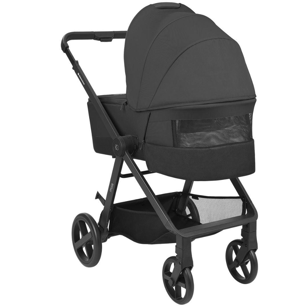KikkaBoo® Otroški voziček s košaro 3v1 Mia Black KikkaBoo