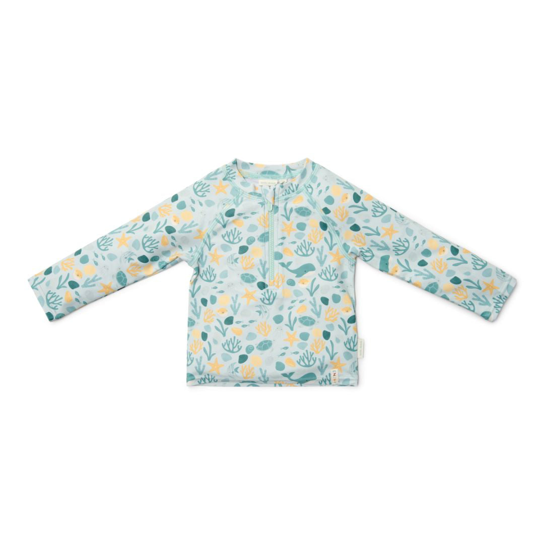 Little Dutch® Otroška kopalna majica z dolgimi rokavi Seashells Sunny Yellow 98 104 Little Dutch