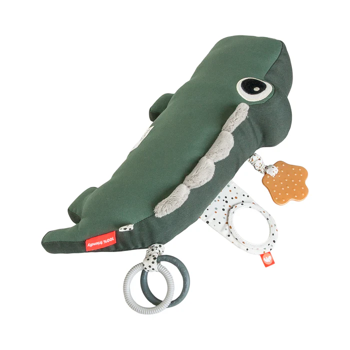 Done by Deer® Igračka za igro na trebuščku Croco Green Done by Deer