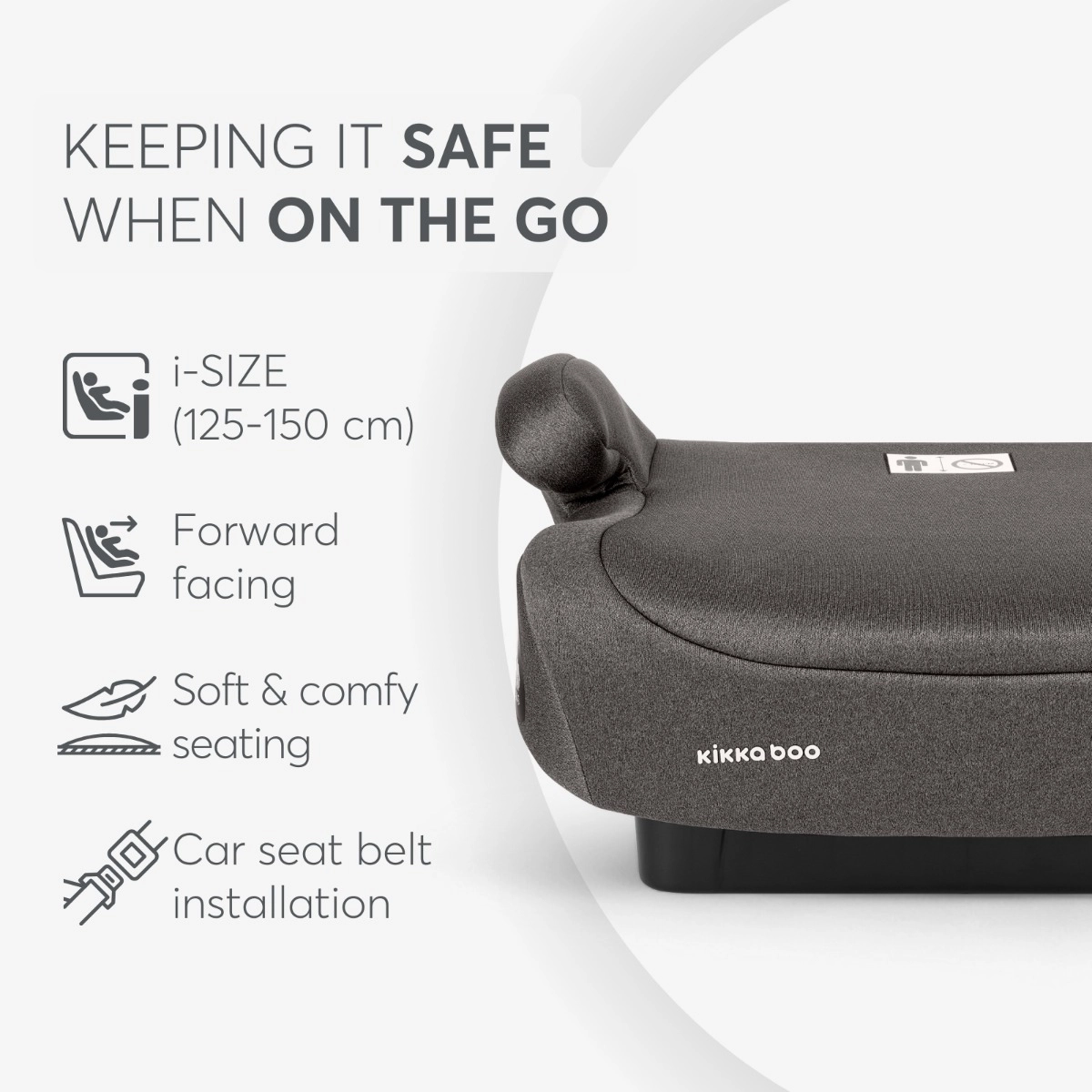 KikkaBoo® Otroški jahač i-Go i-SIZE (125-150 cm) Brown KikkaBoo