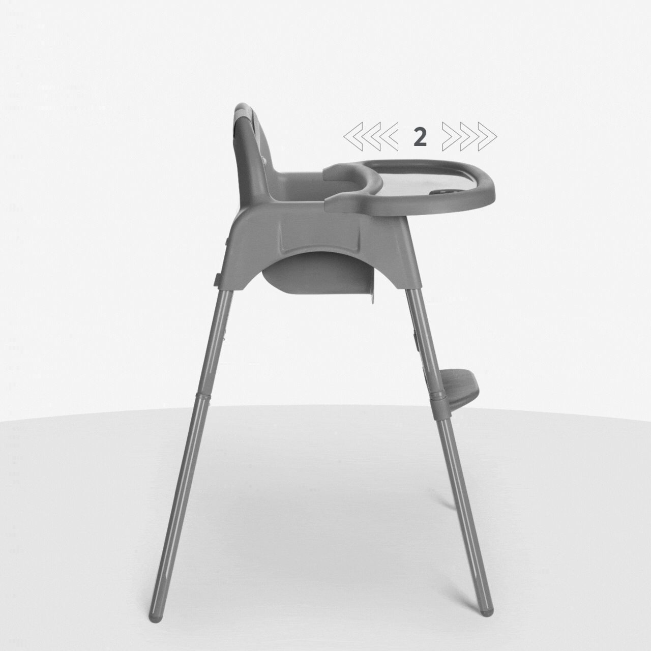 KikkaBoo® Otroški stol za hranjenje 2v1 Jammy Grey KikkaBoo