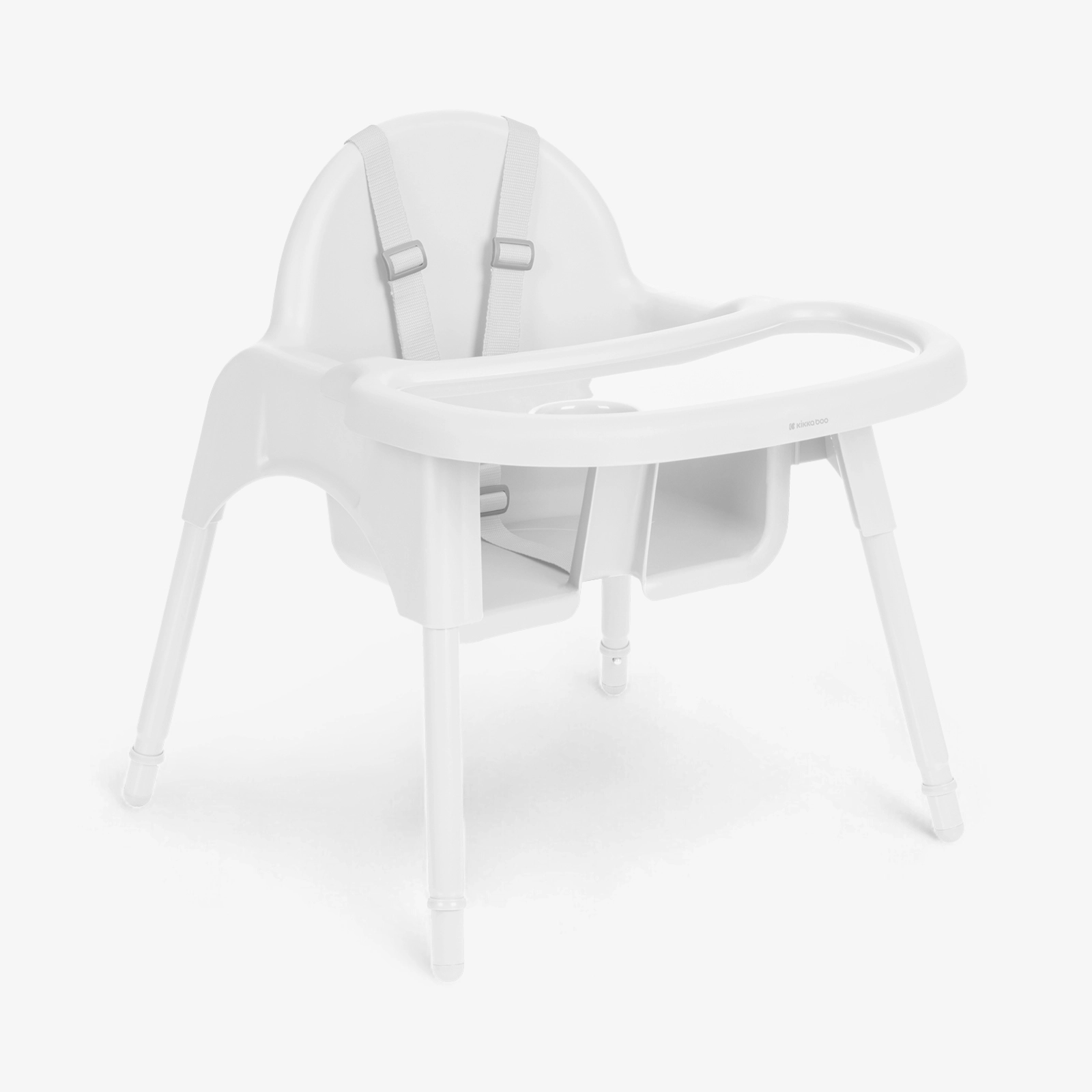 KikkaBoo® Otroški stol za hranjenje 2v1 Jammy White KikkaBoo