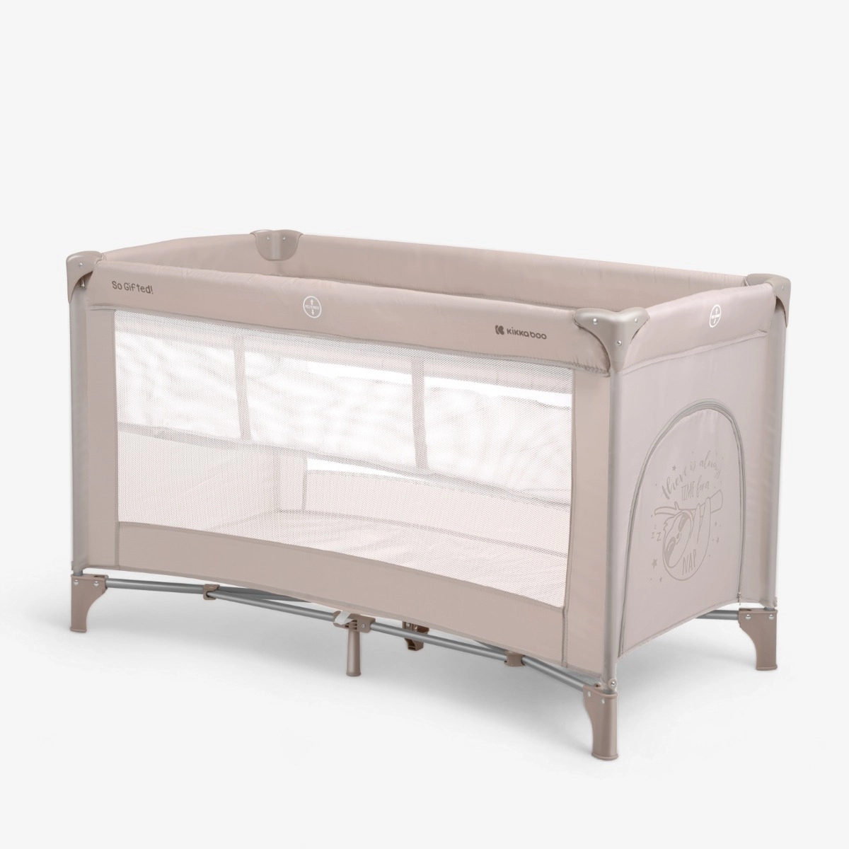 KikkaBoo® Prenosna posteljica 2 levels 125x65 So Gifted Beige KikkaBoo