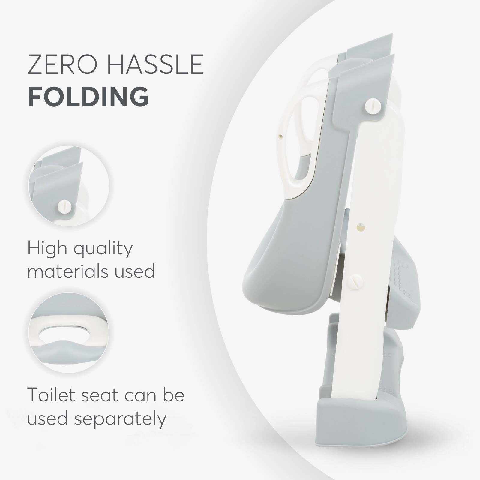 KikkaBoo® Nastavek za straniščno školjko s stopničko Lea Grey KikkaBoo