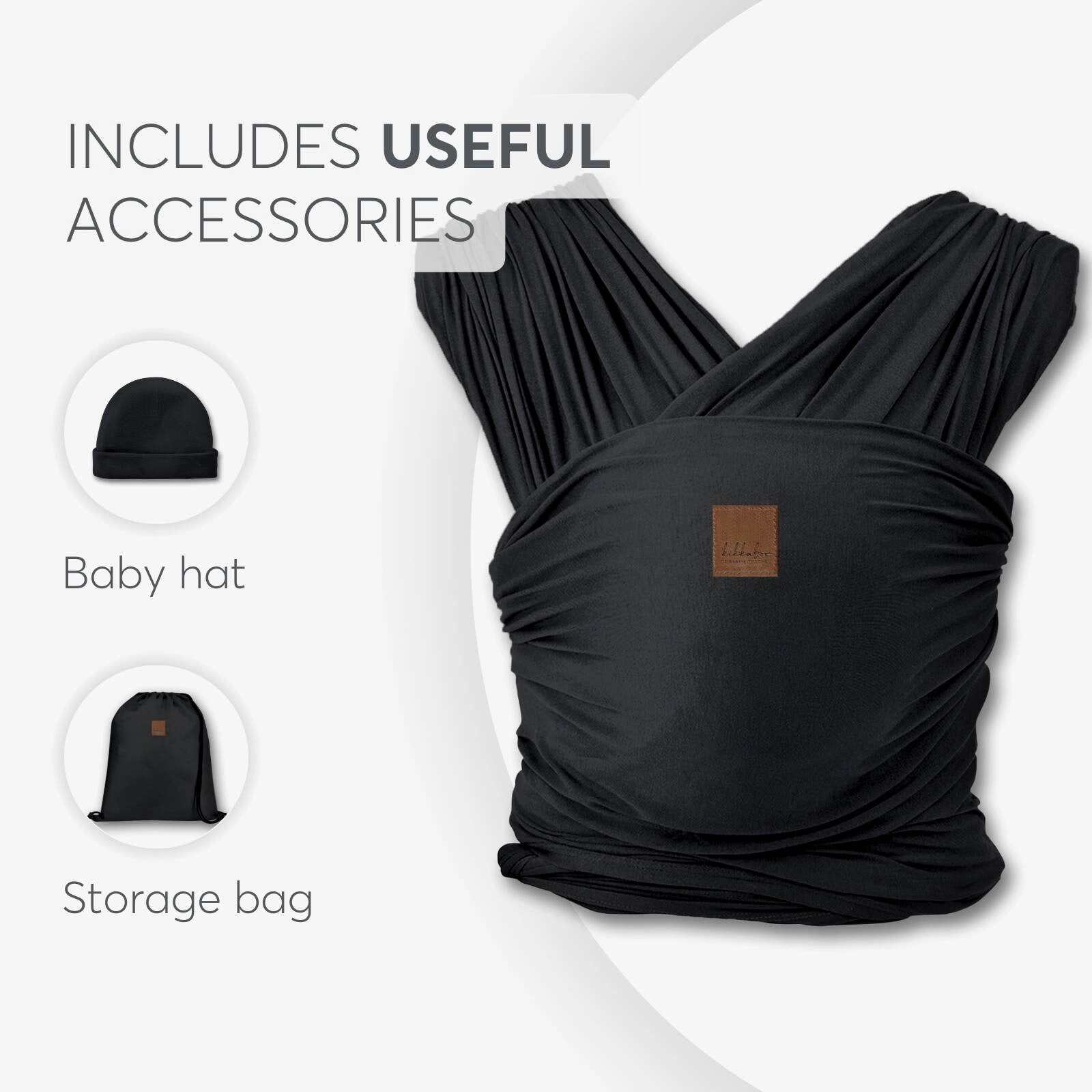 KikkaBoo® Nosilka wrap Isla Black KikkaBoo