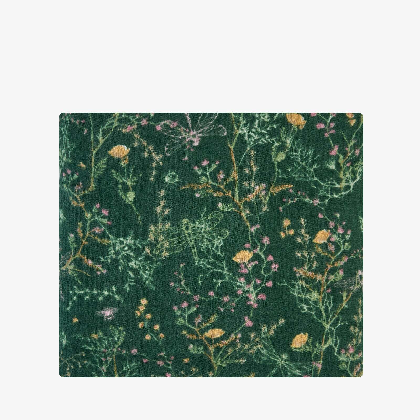 KikkaBoo® Odejica iz muslina 100x100 cm 2-slojna Secret Garden Green KikkaBoo